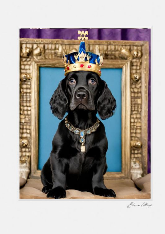 Cocker Spaniel - "Noble Spaniel: Crowned Canine Sovereign"