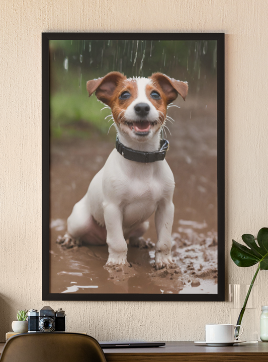 Jack Russel "Rainy Day Rascal - The Jack Russell Puppy's Adventure."